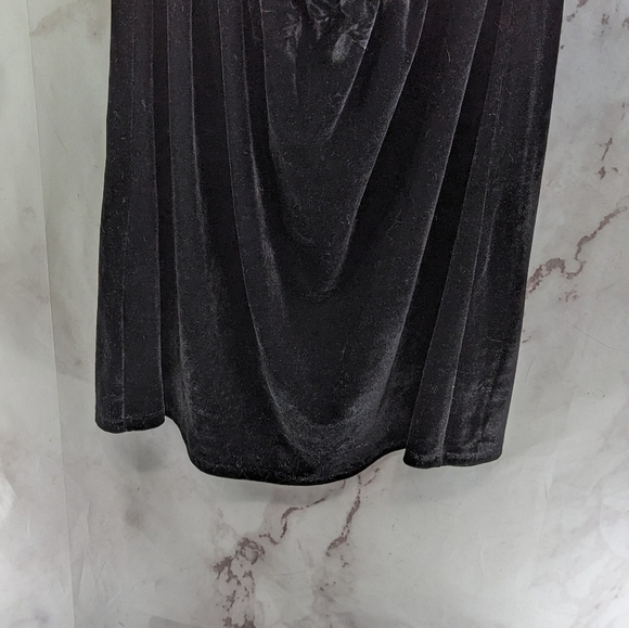 Urban Outfitters Dress Womens Small Black Velvet Fairycore Mini Holiday Cut Out - Picture 7 of 9